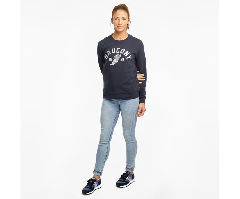 Női Saucony Rested Crewneck Ingek Sötétkék | HU 778YXF